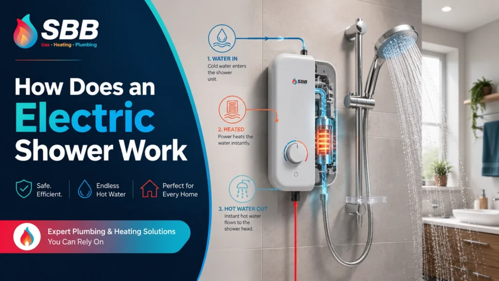 how does an electric shower work